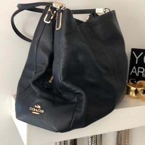 Coach navy shoulder bag